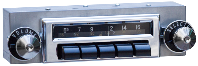 Chevrolet レトロオーディオシステム　Bluetooth 1956 Chevrolet Push Button AM FM Stereo Bluetooth® Radio – Vintage